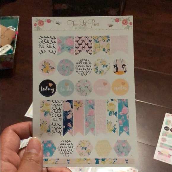 9 sheets of Two Lil Bees planner stickers. - Picture 4 of 8